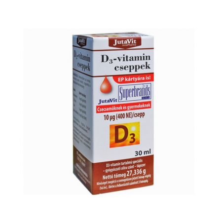 Vitamin D3 drops, 30 ml, 400 mcg