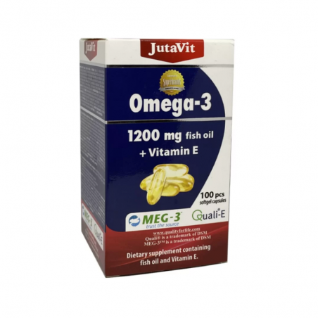 Омега-3 Капсулы 1200 мг рыбий жир плюс витамин Е. 100 шт