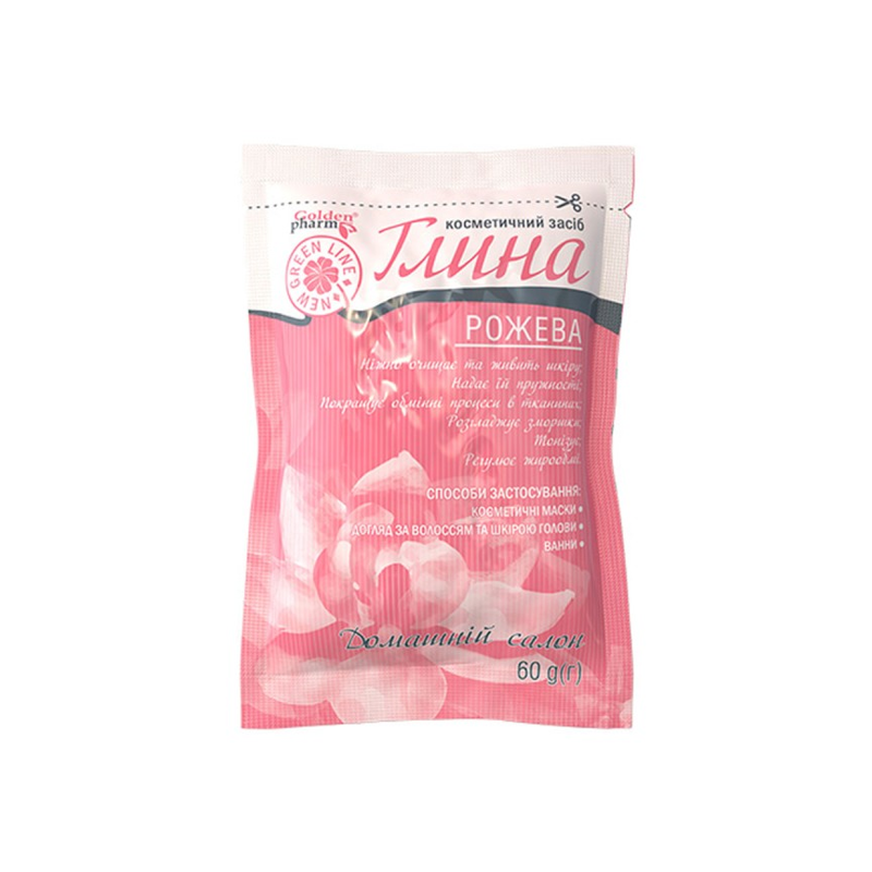 Roosa savi Golden Pharm 60 g – looduslik savi kuivale nahale Roosa savi Golden Pharm 60 g – looduslik savi kuivale nahale