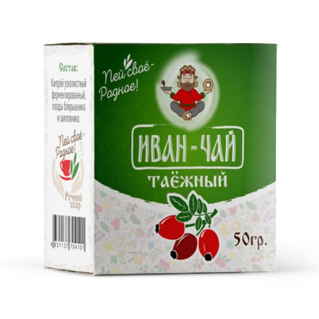 Иван-чай Таёжный с шиповником и боярышником 50 г — душистый и полезный для настроения напиток