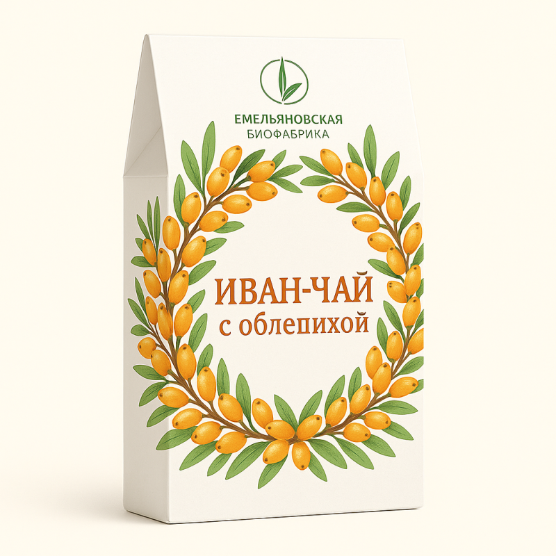 Иван-чай с облепихой 50 г, ферментированный травяной чай, Емельяновская биофабрика