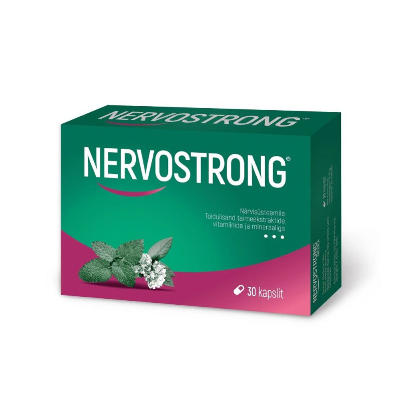 Nervostrong kapslid 30 tk — vitamiinid ja taimeekstraktid närvisüsteemi heaks, osta Eestis