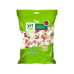 Конфеты VITok фруктовые клюква-брусника, 500 г, полезные сладости.