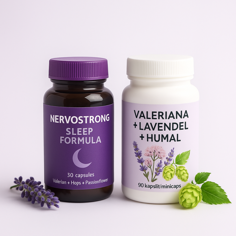 Komplekt Uni ja rahu — Nervostrong ja Palderjan Lavendel Humal