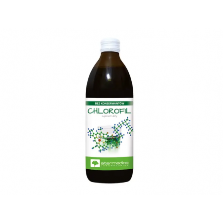 Chlorophyll 500 ml. Food supplement from alfalfa, without sugar. 33 day course.